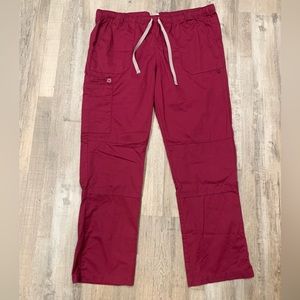 Wonder wink, classic straight leg, maroon, scrub bottoms
